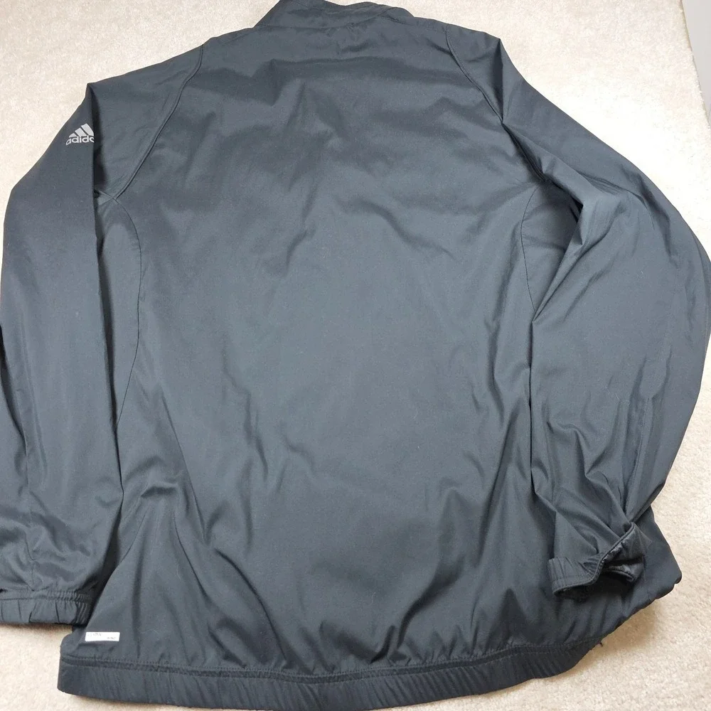 Adidas Golf Jacket Mens L Black ClimaProof 1/4 Zip U.S. Open 2011 Congressional